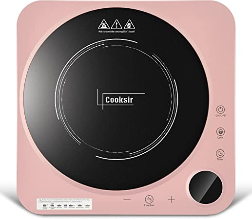 Photo 1 of Portable Induction Cooktop, Cooksir 1500W Induction Cooker with Kids Safety Lock, 12 Power 12 Temperature Setting Countertop Burner with Timer
