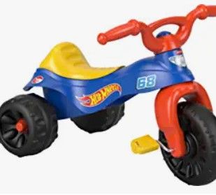 Photo 1 of Fisher-Price Hot Wheels Tough Trike, Sturdy Ride-on Tricycle with Hot Wheels Colors and Graphics for Toddlers and Preschool Kids Ages 2-5 Years
