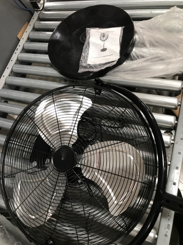 Photo 2 of Simple Deluxe 20 Inch Pedestal Standing Fan, High Velocity, Heavy Duty Metal For Industrial, Commercial, Residential, Greenhouse Use, Black
