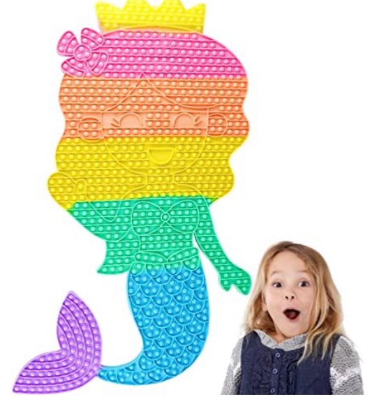 Photo 1 of Gigantic Pop Push Oversized Bubbles Its The Biggest Fidget Pops Toy Poop Poppet Jumbo It, Extra Large Giant Huge Mega 1000 1024 100000 Big Size Sensory Toys, Super Cute Happy Mermaid Princess