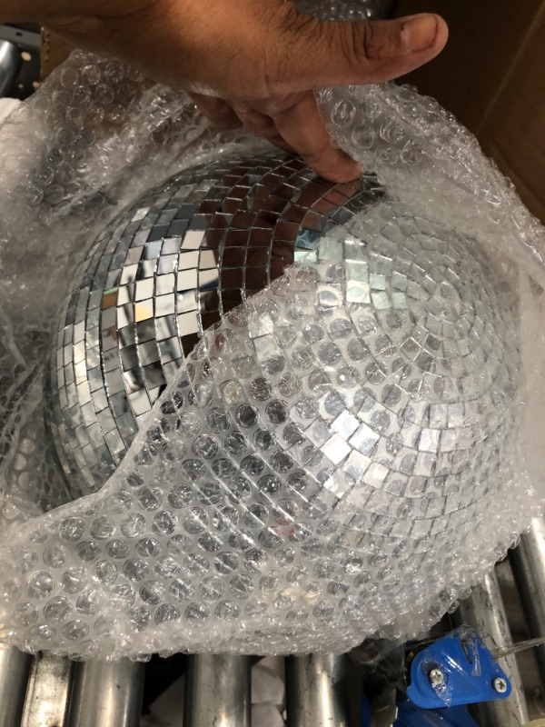 Photo 2 of 12 Inch Mirror Ball Hanging Disco Lighting Ball 