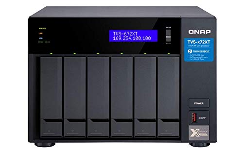 Photo 1 of QNAP TVS-672XT-I3-8G-US 36TB Ultra-High Speed 6 Bay Thunderbolt 3 NAS Hard Drive
