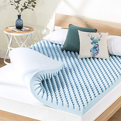 Photo 1 of Best Price Mattress 4 Inch Egg Crate Memory Foam Mattress Topper with Cooling Gel Infusion, CertiPUR-US Certified, Short Queen
