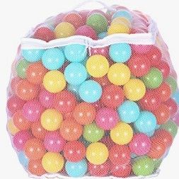 Photo 1 of BalanceFrom 2.3-Inch Phthalate Free BPA Free Non-Toxic Crush Proof Play Balls Pit Balls- 6 Bright Colors in Reusable and Durable Storage Mesh Bag with Zipper