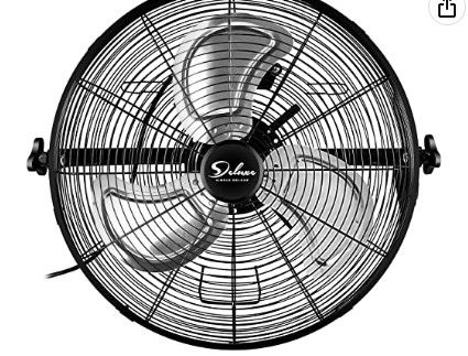 Photo 1 of Simple Deluxe 20 Inch High Velocity 3 Speed, Black Wall-Mount Fan Black 