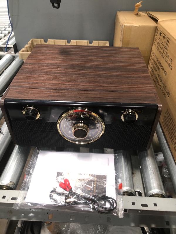 Photo 1 of Victrola Wood Metropolitan Mid Century Modern Bluetooth Record Player with 3-Speed Turntable and Radio