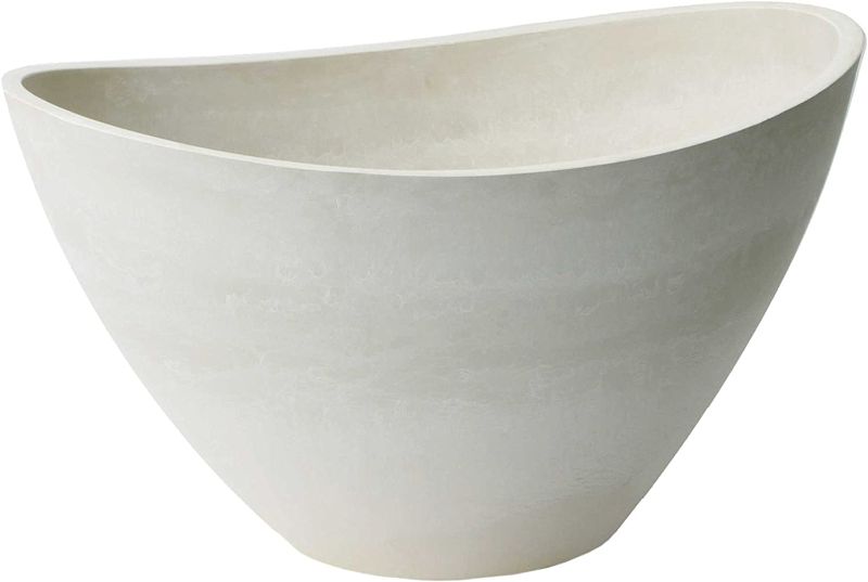 Photo 1 of Algreen 25450 Wave Bowl Planter, 20", White
