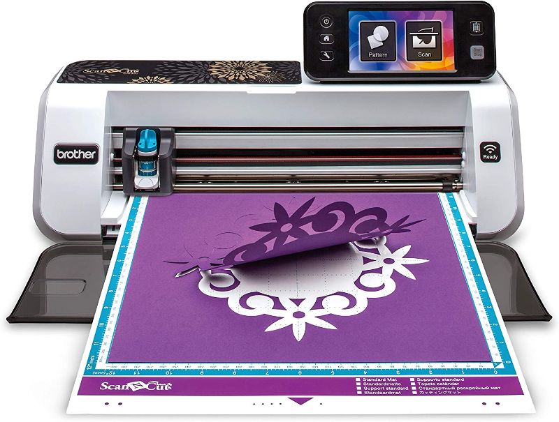 Photo 1 of UNABLE TO TEST--Brother CM350E ScanNCut 2 Cutting Machine with Scanner, Make DIY Vinyl Wall Décor, Custom Stickers and Stencil Sheets with 631 Included Patterns, ScanNCut Online Activation Card
