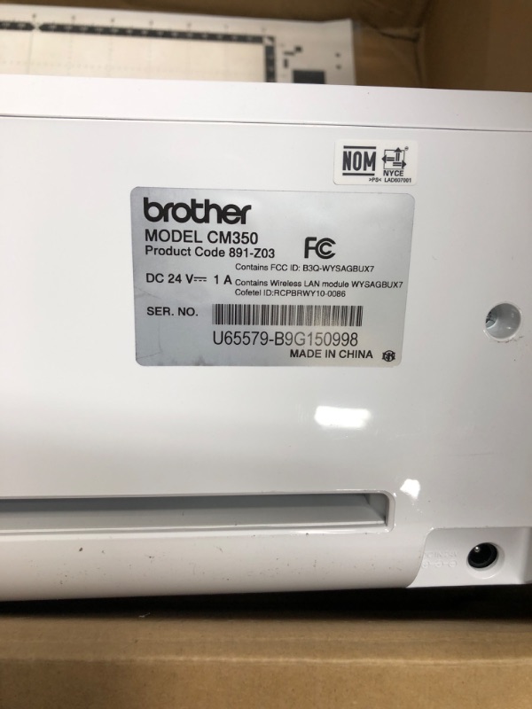 Photo 3 of UNABLE TO TEST--Brother CM350E ScanNCut 2 Cutting Machine with Scanner, Make DIY Vinyl Wall Décor, Custom Stickers and Stencil Sheets with 631 Included Patterns, ScanNCut Online Activation Card

