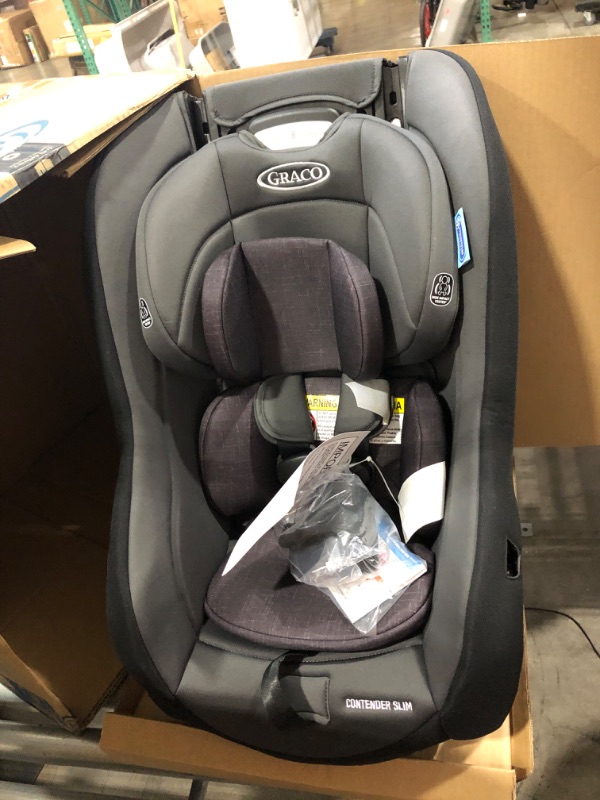 Photo 1 of Graco Contender Slim Convertible Car Seat in West Point Grey/black
