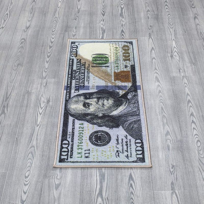 Photo 1 of 100 Dollar Bill Collection Non-Slip Rubberback Money 22x53  rug
