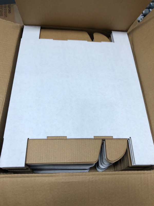 Photo 2 of 11x8x2 inches Shipping Boxes, White Corrugated Cardboard Box Mailer Boxes for Shipping Gift Boxes for Mailing 25 Pcs (11X8X2)
