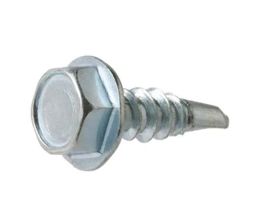 Photo 1 of 15 pack - Everbilt
#12 x 2 in. Zinc-Plated Steel Hex Head Sheet Metal Screw (2-Pack)