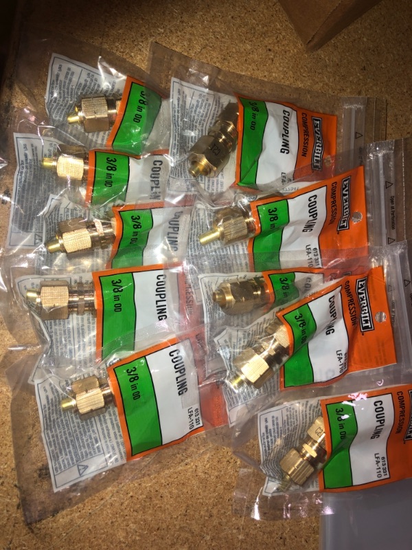 Photo 2 of 10 pack - Everbilt
3/8 in. Compression Brass Coupling Fitting