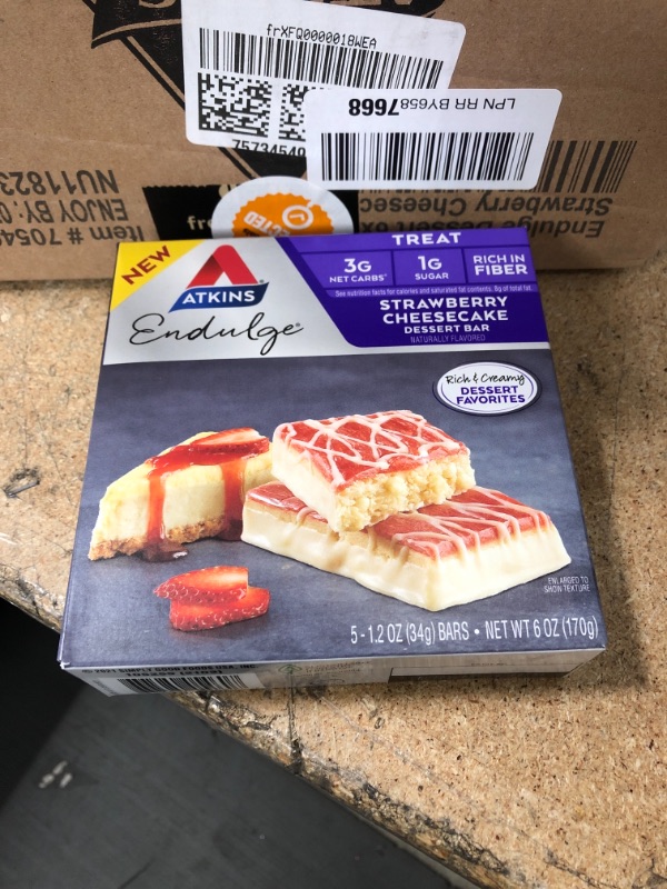 Photo 2 of ** EXP: 07/01/2022 **
Atkins Endulge Treat Strawberry Cheesecake Dessert Bar. Rich and Creamy Dessert Favorites. Keto-Friendly. (30 Bars)
