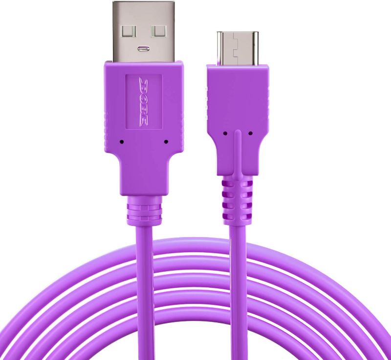 Photo 1 of ECHZOVE Purple Cable Compatible with Nintendo Switch and Switch OLED Model, Purple Accessories for Switch lite
