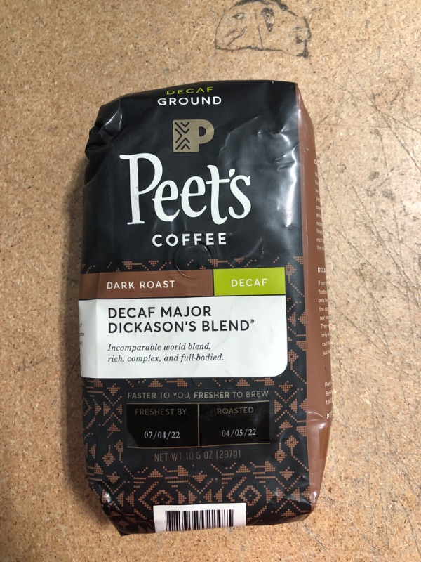 Photo 3 of 3-pack
 Peet's Coffee Decaf Major Dickason's Blend Dark Roast Ground Coffee, 10.5 Oz