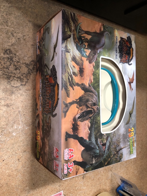 Photo 1 of Dinosaur Toys with Dinosaur Figures, Activity Play Mat & Trees for Creating a Dino World Including T-Rex, Triceratops, etc, Perfect Dinosaur Playset for 3,4,5,6 Years Old Kids, Boys & Girls

