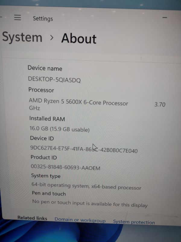 Photo 14 of ***GRAPHICS CARD NOT FUNCTIONAL***  Skytech Gaming Archangel Gaming Computer PC Desktop – Ryzen 5 5600X 3.7GHz, RTX 3060 TI 8G, 1TB NVMe SSD, 16GB DDR4 3200MHz, RGB Fans, Windows 10 Home 64-bit, 802.11AC Wi-Fi, White KEYBOARD INCLUDED
