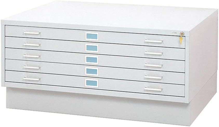 Photo 1 of Safco Products 4997WHR Flat File Closed Base for 5-Drawer 4996WHR Flat File, Sold Separately, White
