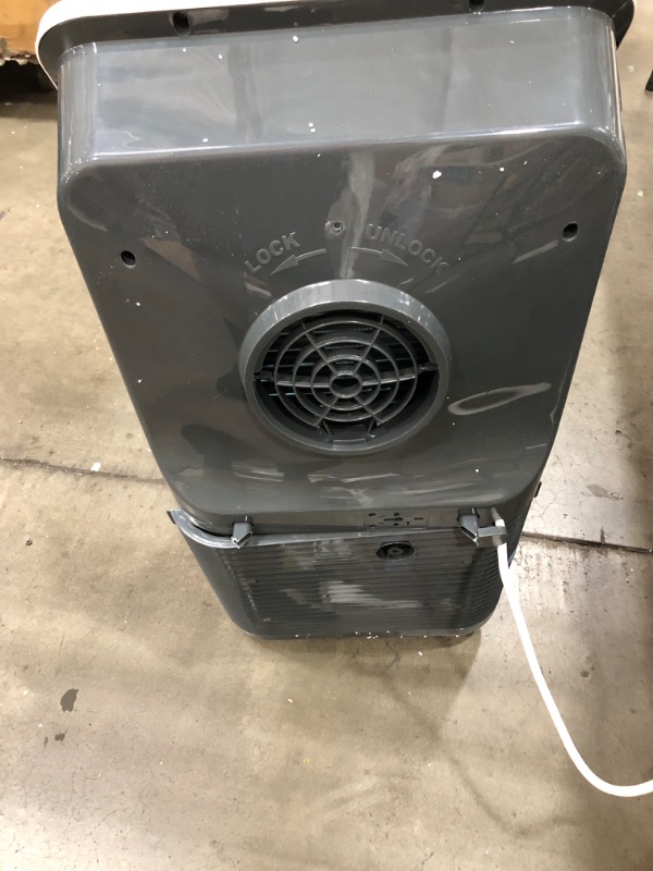 Photo 2 of **DAMAGED** MISSING REMOTE** SereneLife SLPAC10 Portable Air Conditioner Compact Home AC Cooling Unit with Built-in Dehumidifier & Fan Modes, Quiet Operation, Includes Window Mount Kit, 10,000 BTU, White
