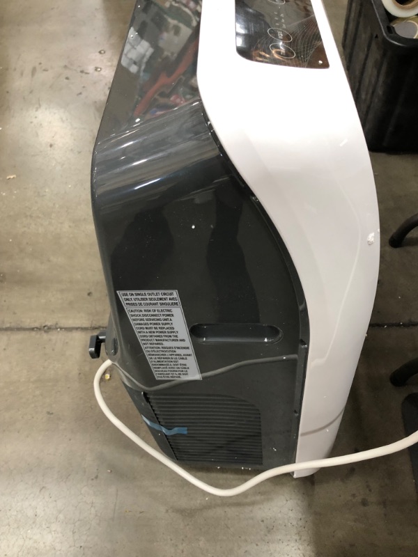 Photo 5 of **DAMAGED** MISSING REMOTE** SereneLife SLPAC10 Portable Air Conditioner Compact Home AC Cooling Unit with Built-in Dehumidifier & Fan Modes, Quiet Operation, Includes Window Mount Kit, 10,000 BTU, White
