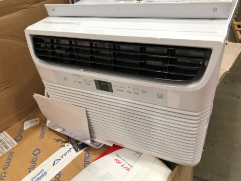 Photo 2 of **MINOR DAMAGE** FRIGIDAIRE 12,000 BTU 115V Window-Mounted Compact Air Conditioner with Remote Control, White
