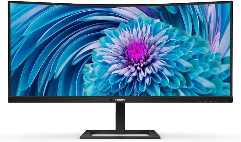 Photo 1 of Philips 346E2CUAE 34" Curved Frameless, UltraWide QHD 3440x1440,100Hz, 121% sRGB, 1ms MPRT, USB-C Docking, MultiView PIP/PBP, Height Adjustable, 4Yr...
