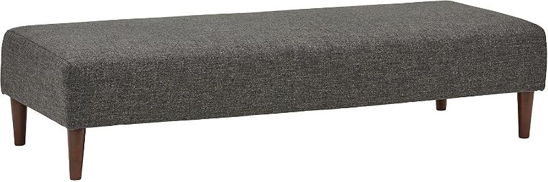 Photo 1 of **DIFFERNET COLOR FROM STOCK PHOTO** Amazon Brand – Rivet Ava Mid-Century Modern Upholstered Ottoman Bench, 63.4"W x 15.7"H, OPTICAL GREY
