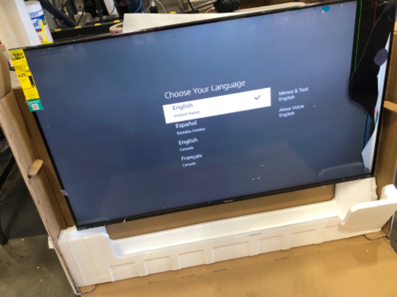 Photo 2 of **DISPLAY SHOWS BLACK LINE ON RIGHT SIDE* REVIEW PHOTOS* All-New Hisense U6 Series 50-Inch 4K Quantum Dot QLED Smart Fire TV with Dolby Vision (50U6HF, 2022 Model)
