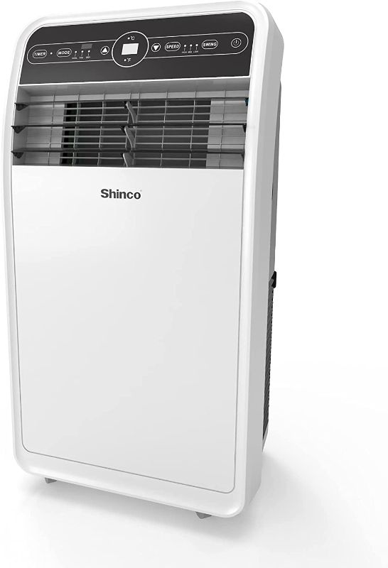 Photo 1 of **DAMAGED* Shinco 10,000 BTU Portable Air Conditioners with Built-in Dehumidifier Function, Fan Mode, Quiet AC Unit Cools Rooms to 300 sq.ft, LED Display, Remote Control, Complete Window Mount Exhaust Kit
