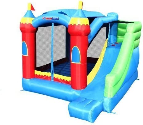 Photo 1 of **MINOR DAMAGE SMALL TEAR* Bounceland Royal Palace Inflatable Bounce House, with Long Slide, Large Bouncing Area, Basketball Hoop and Sun Roof, 13 ft x 12 ft x 9 ft H, UL Strong...
