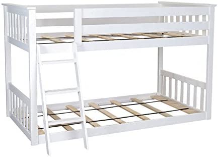 Photo 1 of **MISSING PARTS**BOX 2 OUT OF 2** BED SLATS AND BOARDS ONLY** Max & Lily Low Bunk Bed, Twin-Over-Twin Bed Frame For Kids, White
