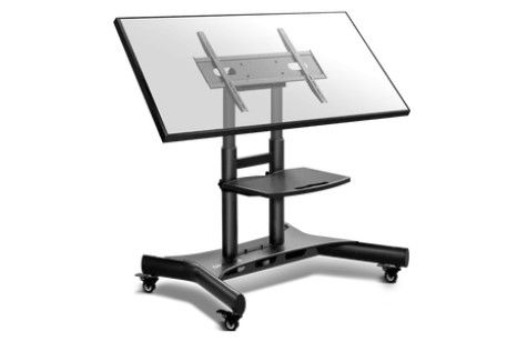 Photo 1 of **MISSING PARTS** Tilting Mobile TV Stand for 50"-83" Interactive Touch Panels Rolling TV Cart ONKRON TS1380, Black
