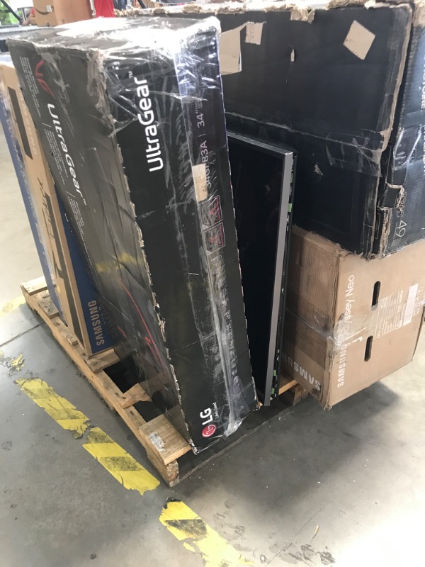 Photo 1 of MIXED PALLET OF DAMAGED TVS ANDS MONITORS**NO REFUNDS