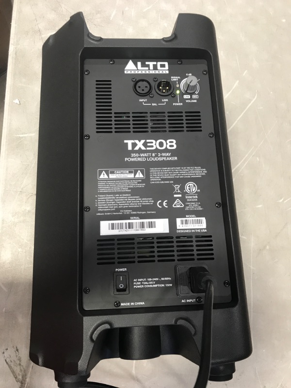 Photo 5 of Alto Professional TX308 – 350W Active PA Speaker with 8" Woofer for Mobile DJ and Musicians, Small Venues, Ceremonies and Sports Events
