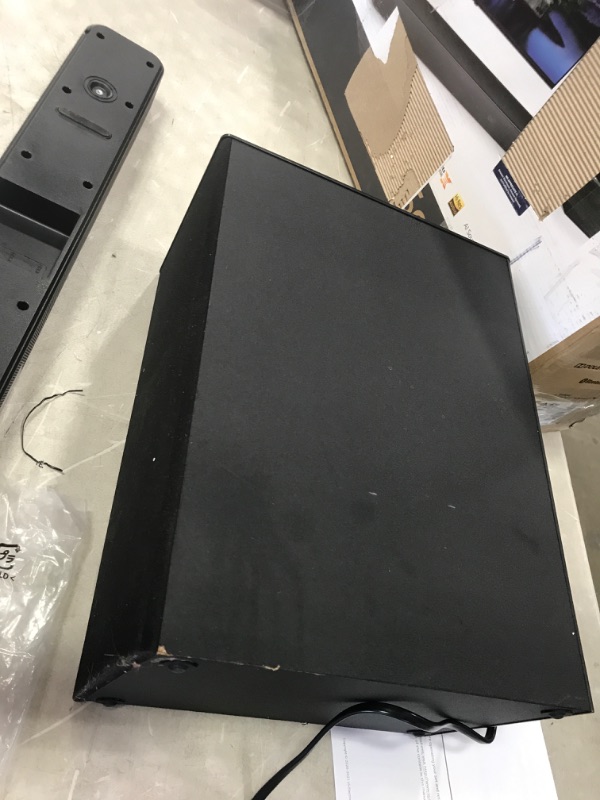 Photo 7 of **MINOR DAMAGE* SUBWOOFER DOESNT CONNECT TO UNIT**  LG SN5Y Sound Bar w/Subwoofer, 2.1 ch, 400W, Power, High Res Audio, DTS Virtual: X, AI Sound Pro, Wireless Surround Sound Ready, Bluetooth Connectivity - Black
