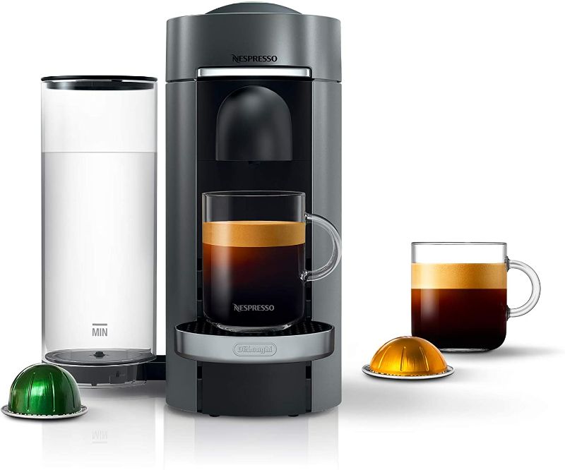 Photo 1 of **MISSING PARTS** Nespresso Vertuo Plus Coffee and Espresso Maker by De'Longhi, Titan
