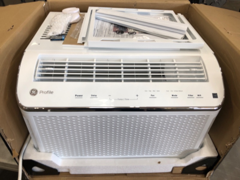 Photo 2 of ***PARTS ONLY*** GE Profile Ultra Quiet Window Air Conditioner 8,100 BTU, WiFi Enabled Energy Efficient for Medium Rooms, Easy Installation with Included Kit, 8K Window AC Unit, Energy Star, White
