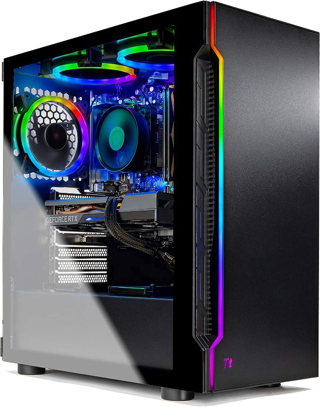 Photo 1 of SkyTech Shadow 3.0 Gaming Computer PC Desktop - Ryzen 5 3600 6-Core 3.6GHz, RTX 3060 12GB, 1TB SSD, 16GB DDR4 3000, RGB Fans, AC WiFi, 600W Gold PSU, Windows 10 Home 64-bit, Black
