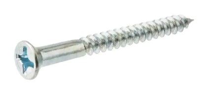 Photo 1 of #10 x 2-1/2 in. Phillips Flat Head Zinc Plated Wood Screw (50-Pack) PACK OF 2 

