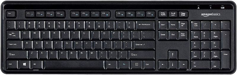 Photo 1 of **MISSING PARTS** Amazon Basics Wireless Keyboard-Quiet and Compact-US Layout (QWERTY)
