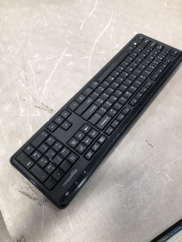 Photo 2 of **MISSING PARTS** Amazon Basics Wireless Keyboard-Quiet and Compact-US Layout (QWERTY)
