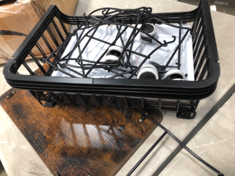 Photo 3 of **MISSING PARTS* MINOR DAMAGE* 4/5 Tier Fruit Baskets on Wheels, Market Basket Stand Rolling Stackable Baskets Metal Wire Basket with Wheels Stackable Storage Bins for Kitchen Living Room Bedroom and Bathroom
