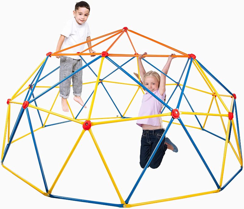 Photo 1 of **MISSING PARTS** KATIDAP Climbing Dome 10FT Dome Climber for Kids Ages 3 to 8 Years Old Jungle Gym with Ground Anchors Upgraded Outdoor Playground Equipment Decagonal...
