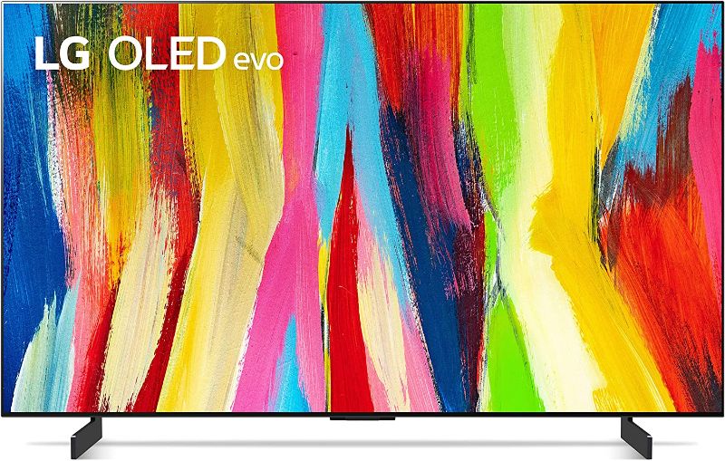 Photo 1 of LG 42-Inch Class OLED evo C2 Series Alexa Built-in 4K Smart TV, 120Hz Refresh Rate, AI-Powered 4K, Dolby Vision IQ and Dolby Atmos, WiSA Ready, Cloud Gaming (OLED42C2PUA, 2022)
