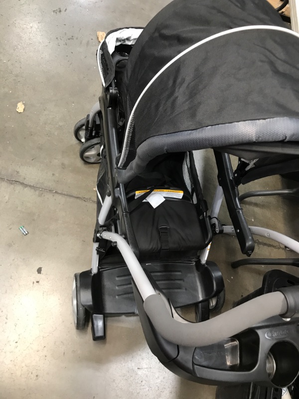 Photo 3 of **MISSING PARTS** Graco Ready2Grow LX Stroller | 12 Riding Options | Accepts 2 Graco SnugRide Infant Car Seats, Glacier
