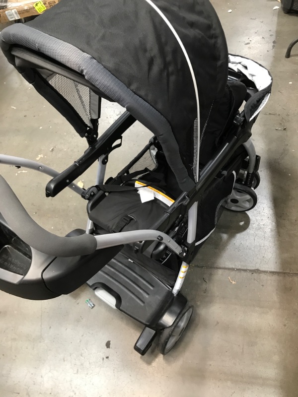 Photo 2 of **MISSING PARTS** Graco Ready2Grow LX Stroller | 12 Riding Options | Accepts 2 Graco SnugRide Infant Car Seats, Glacier
