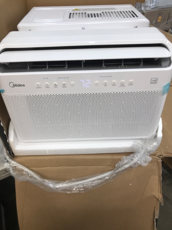 Photo 3 of **MINOR DAMAGE TO BACK** Midea 8,000 BTU U-Shaped Inverter Window Air Conditioner WiFi, 9X Quieter, Over 35% Energy Savings ENERGY STAR MOST EFFICIENT