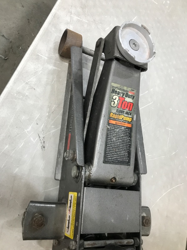 Photo 3 of **Rusted** WOLF Low Profile Economic Aluminum Service/Floor Garage Jack with Quick Lift Pump, 3 Ton (6,000 Lb) Capacity, Black (WFT830003XLB)
